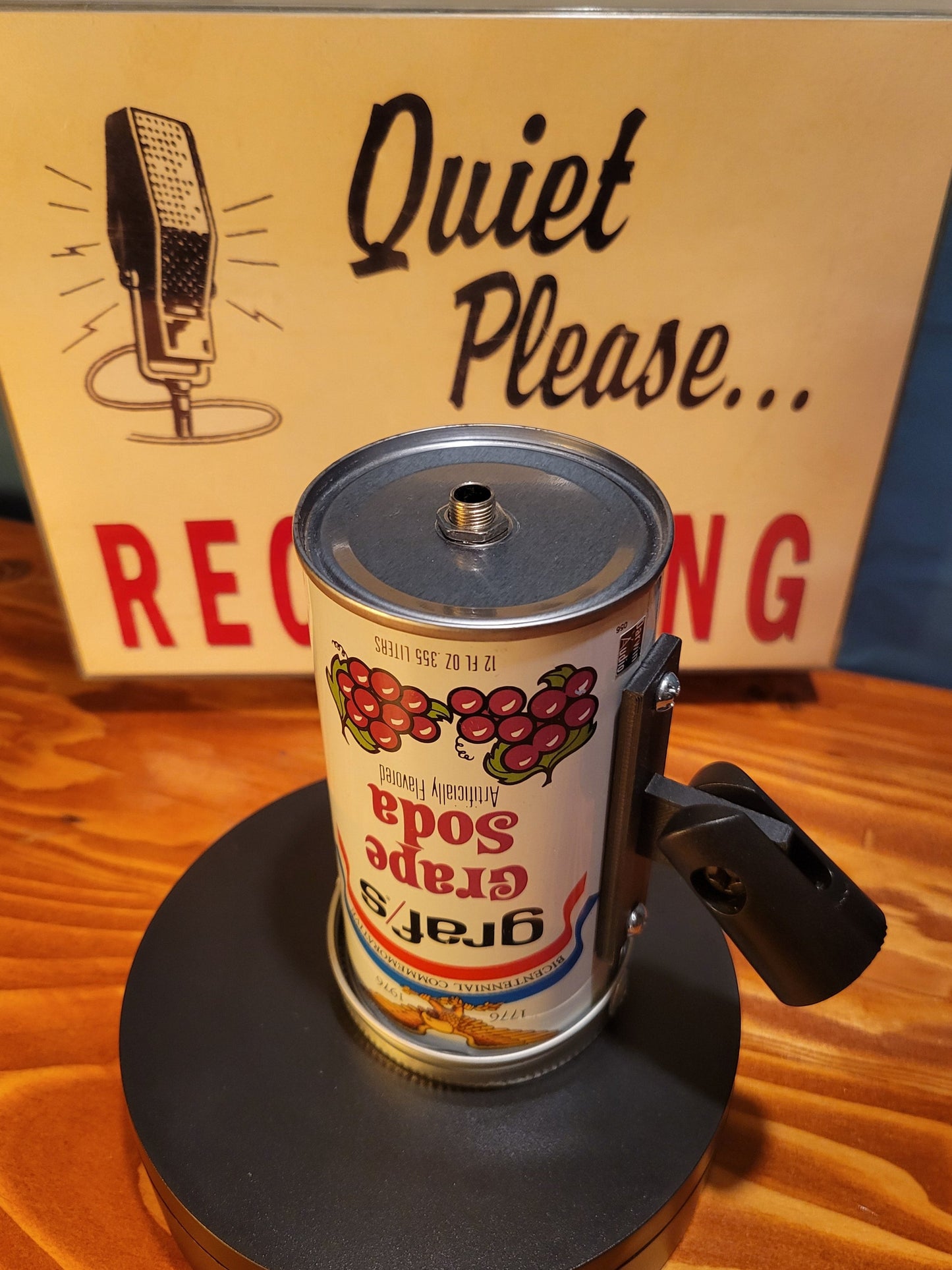 Lo Fi Soda Can Microphone - Graf's Grape, Alexander Graham Bell