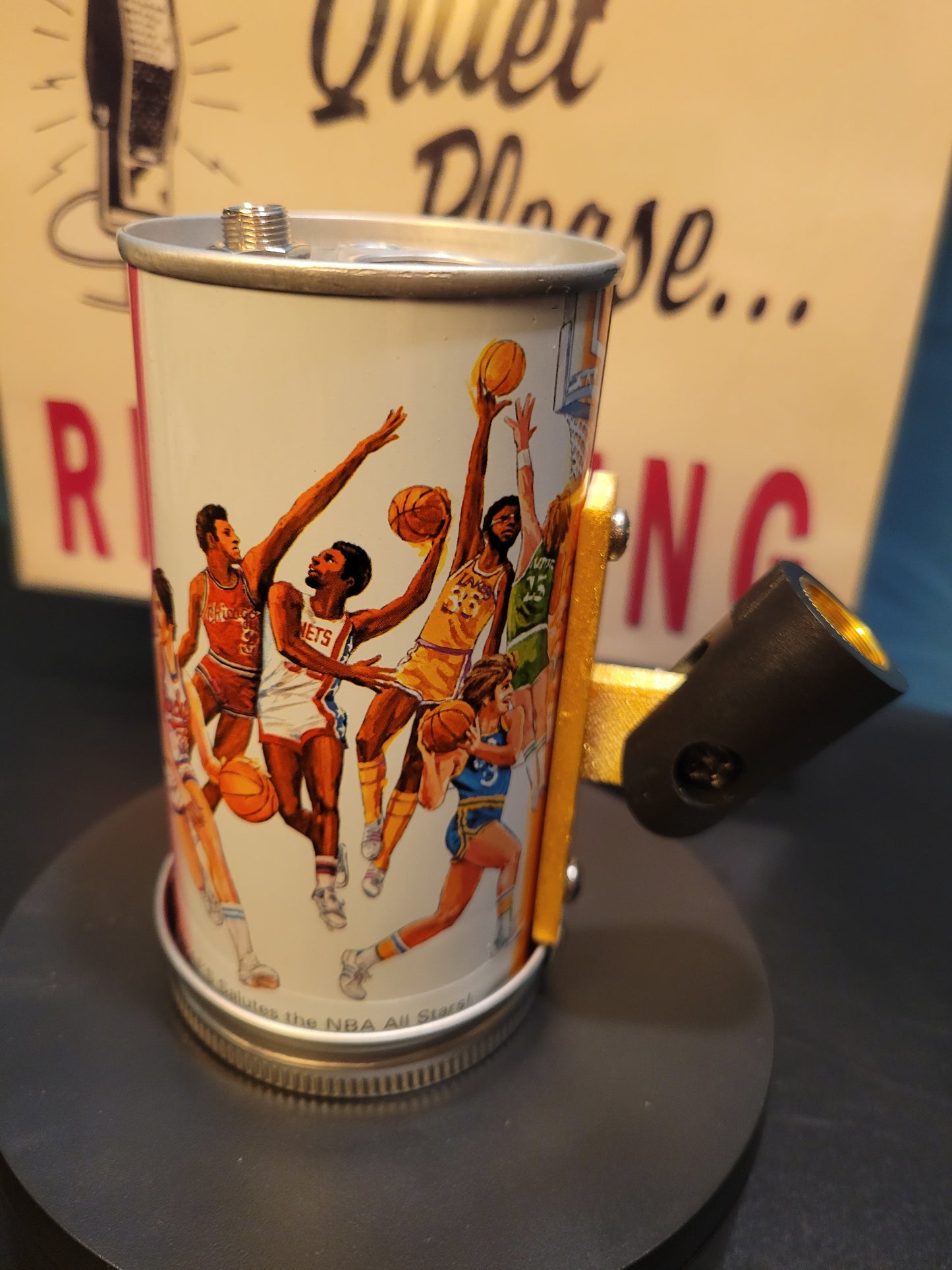 Lo Fi Soda Can Microphone - Root Beer, Golden Handle 1977 NBA All Star Game