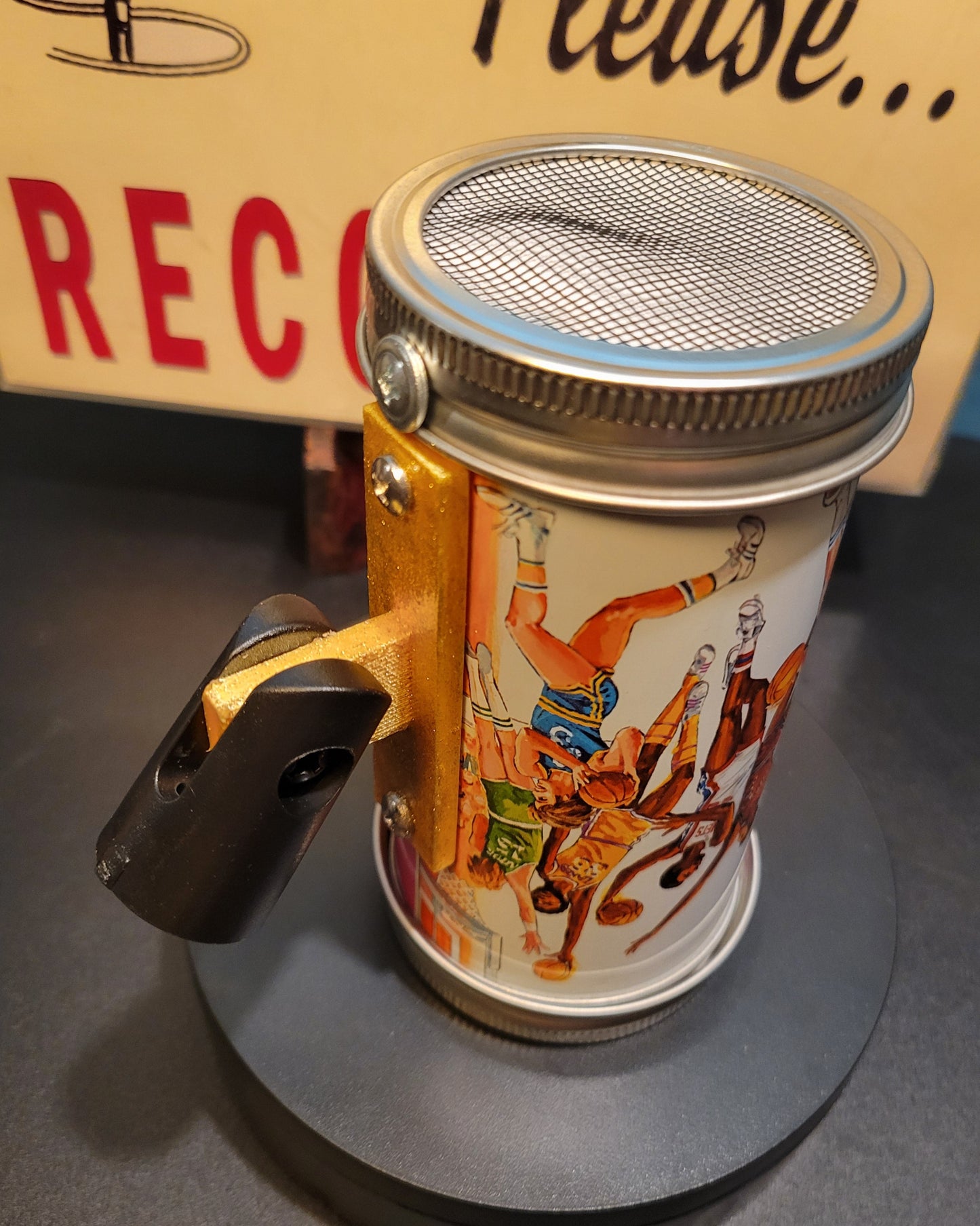 Lo Fi Soda Can Microphone - Root Beer, Golden Handle 1977 NBA All Star Game