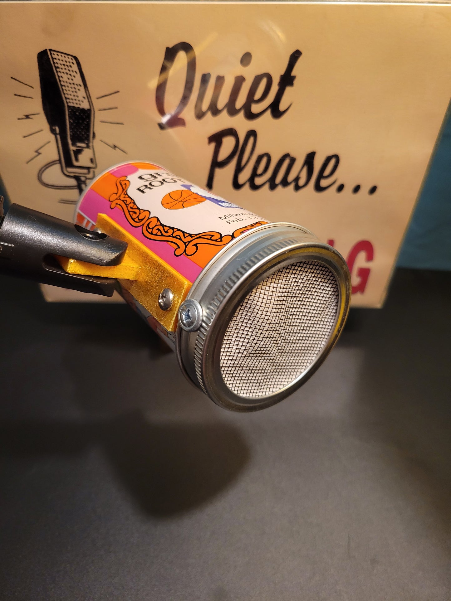 Lo Fi Soda Can Microphone - Root Beer, Golden Handle 1977 NBA All Star Game
