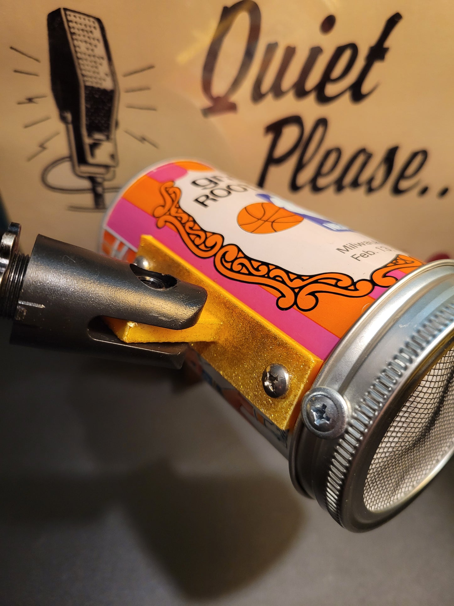 Lo Fi Soda Can Microphone - Root Beer, Golden Handle 1977 NBA All Star Game