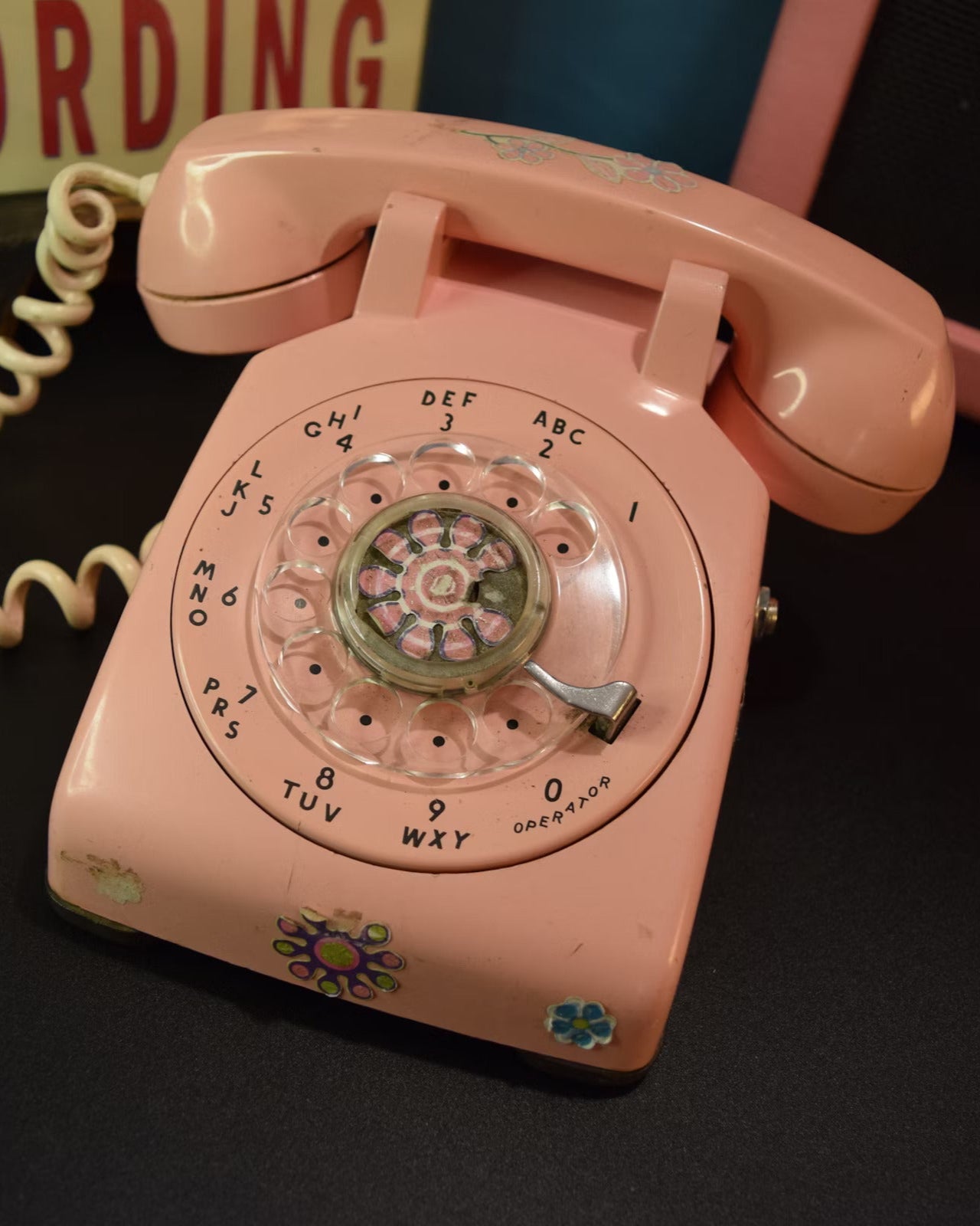Telephone Microphone - Western Electric 500 - 1960 Pink Flowers