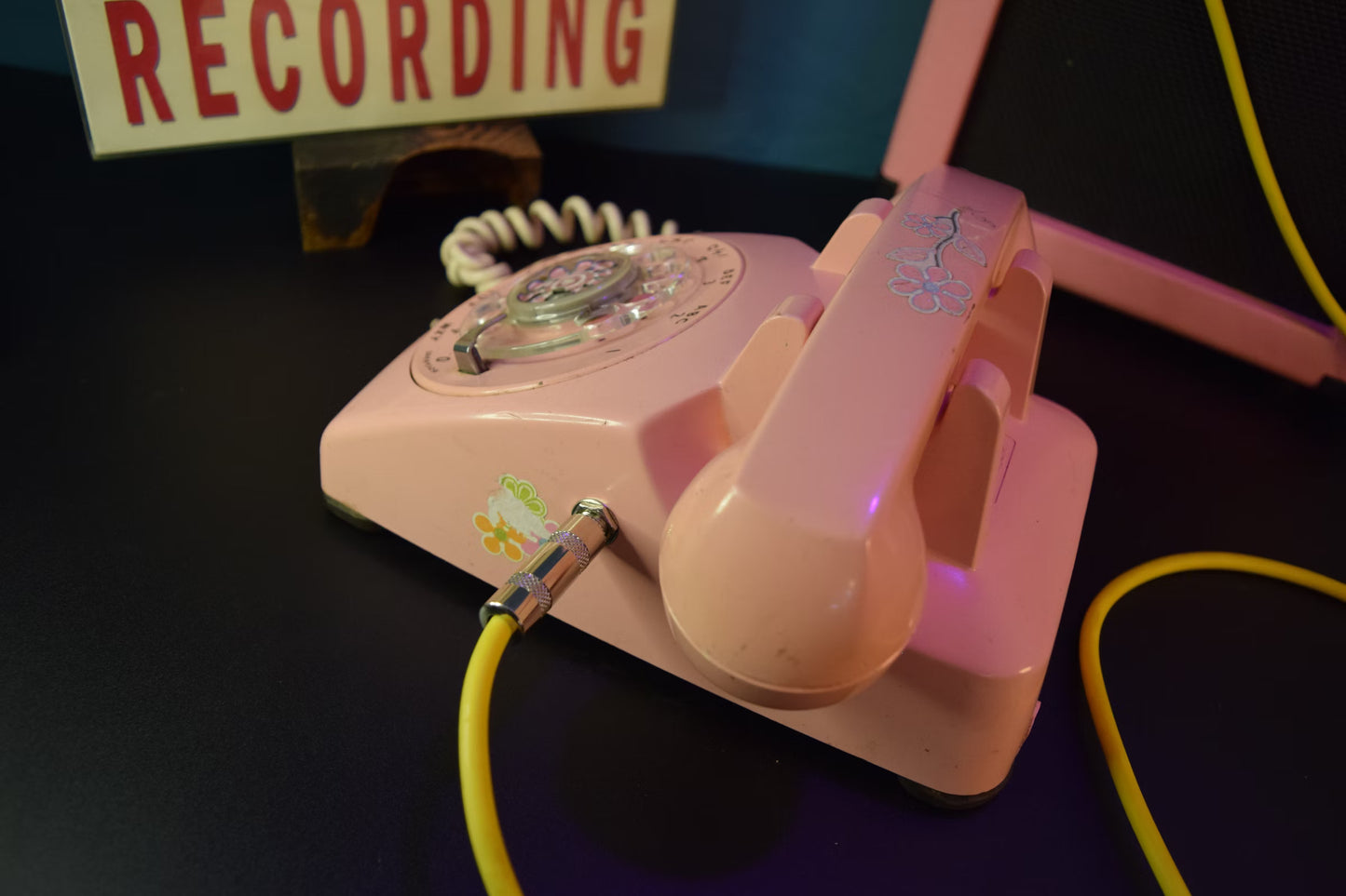 Telephone Microphone - Western Electric 500 - 1960 Pink Flowers