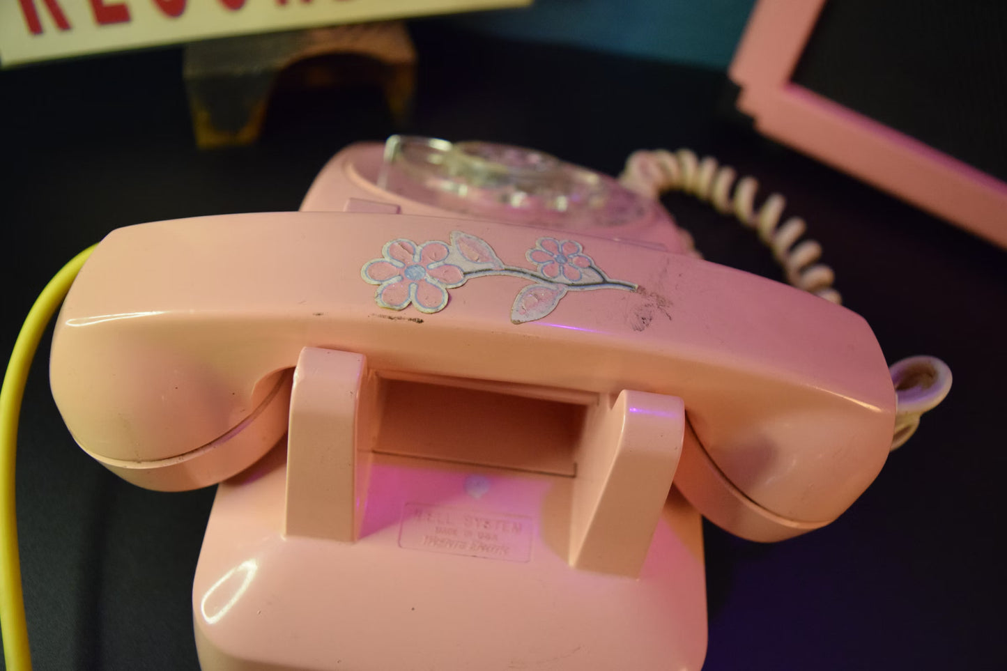 Telephone Microphone - Western Electric 500 - 1960 Pink Flowers