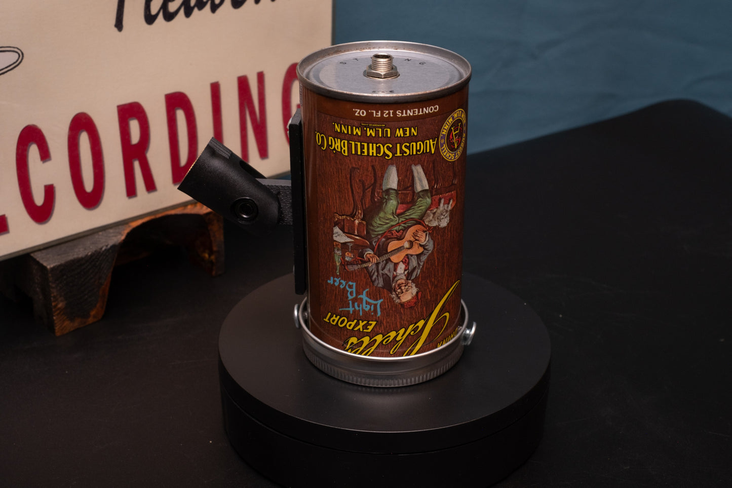 Lo Fi Beer Can Microphone - Schell's Old Man Acoustic Guitar