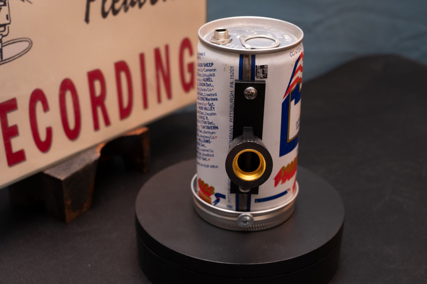 Lo Fi Beer Can Microphone - Pennsylvania Iron City Marine Corps League
