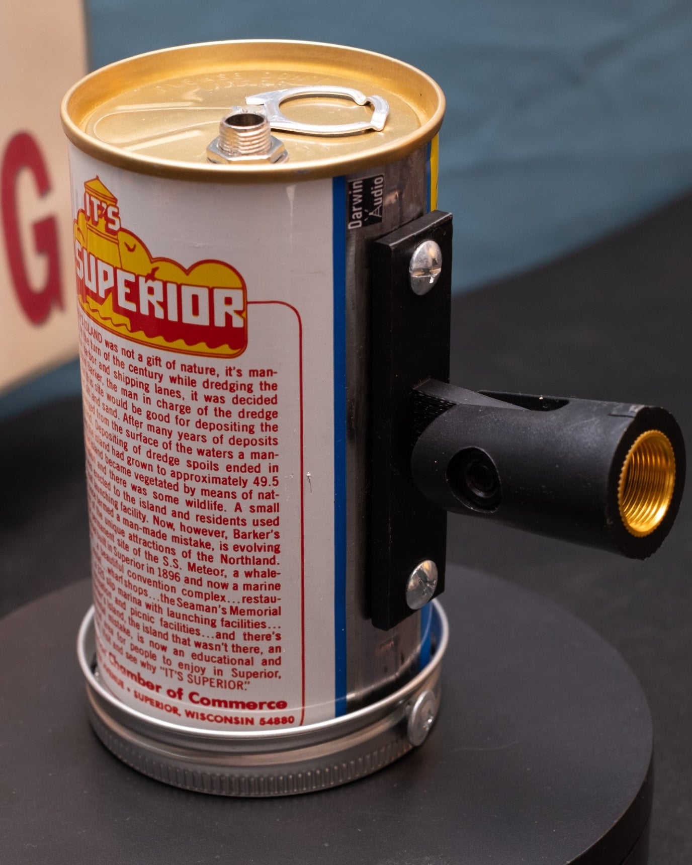 Lo Fi Beer Can Microphone - Wisconsin Barker's Island