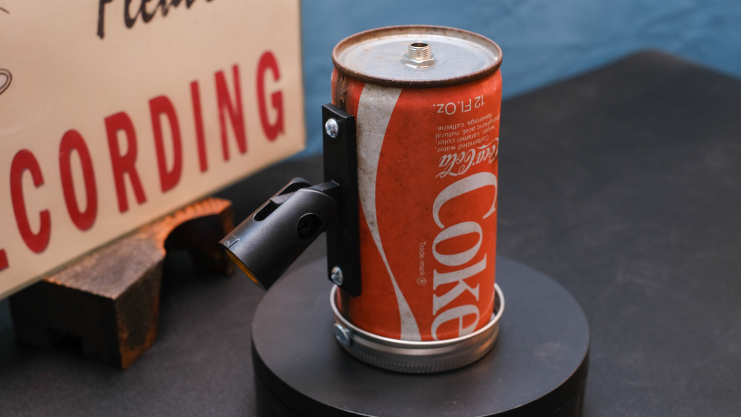Lo Fi Soda Can Microphone - 1970s Backpack Coca Cola