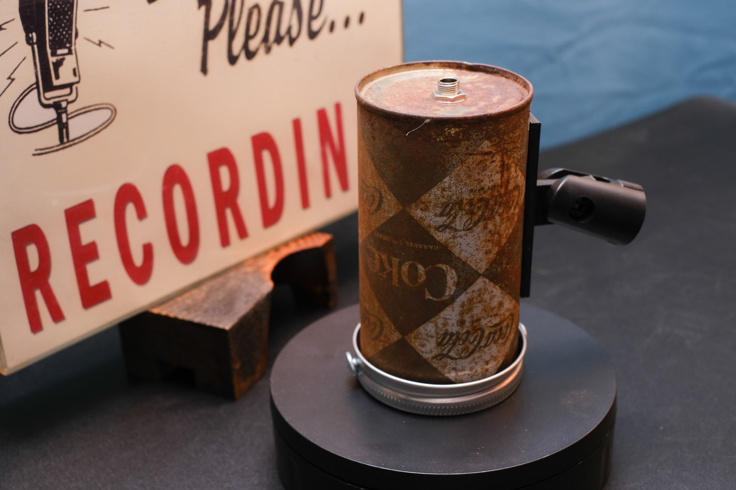 Lo Fi Soda Can Microphone - 1960s Vintage Coca Cola