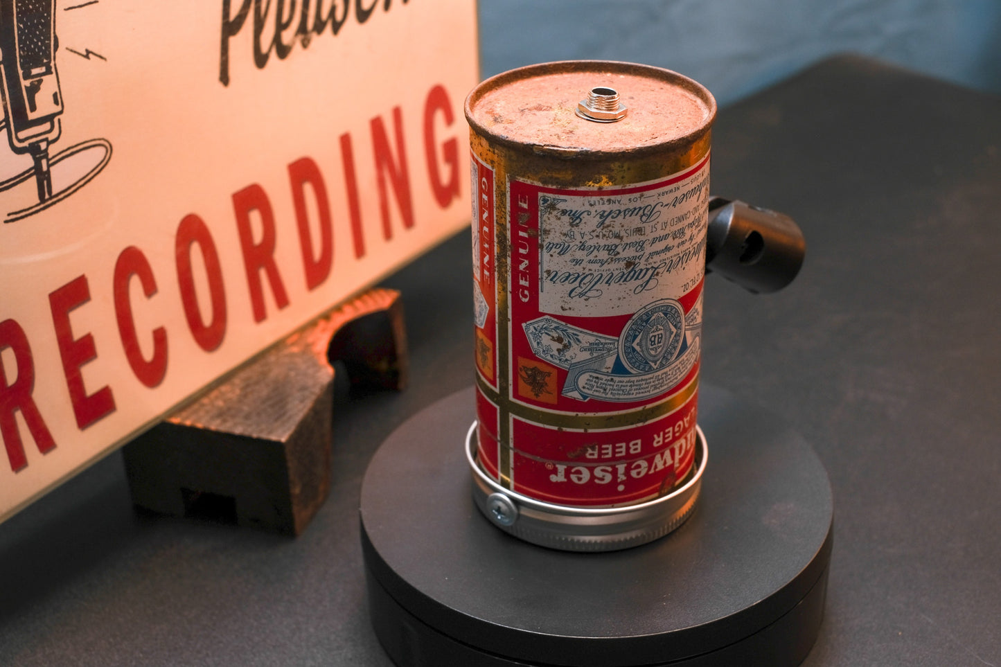 Lo Fi Beer Can Microphone - Classic Gold Budweiser