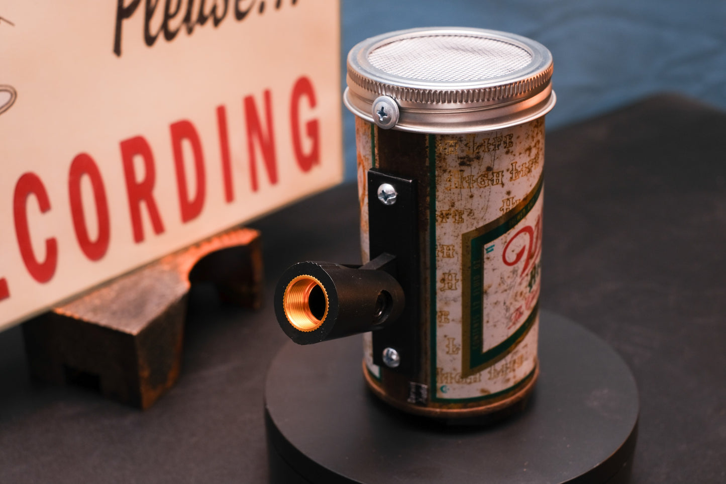 Lo Fi Beer Can Microphone - Vintage Miller High Life