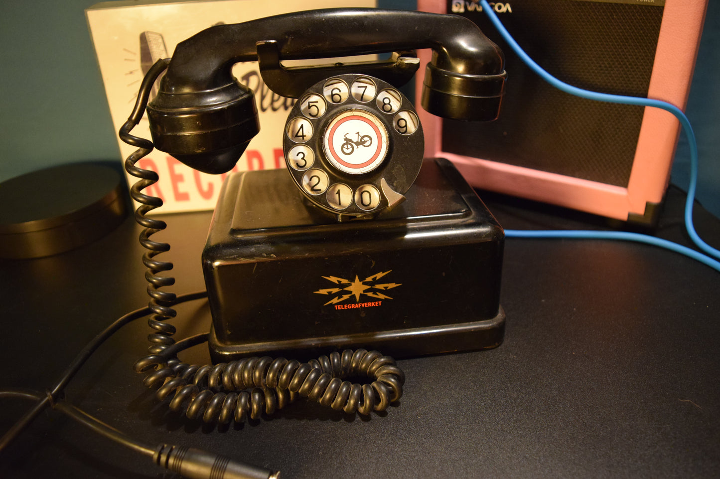 Telephone Microphone - 1940s Metal Norway Telegrafverket