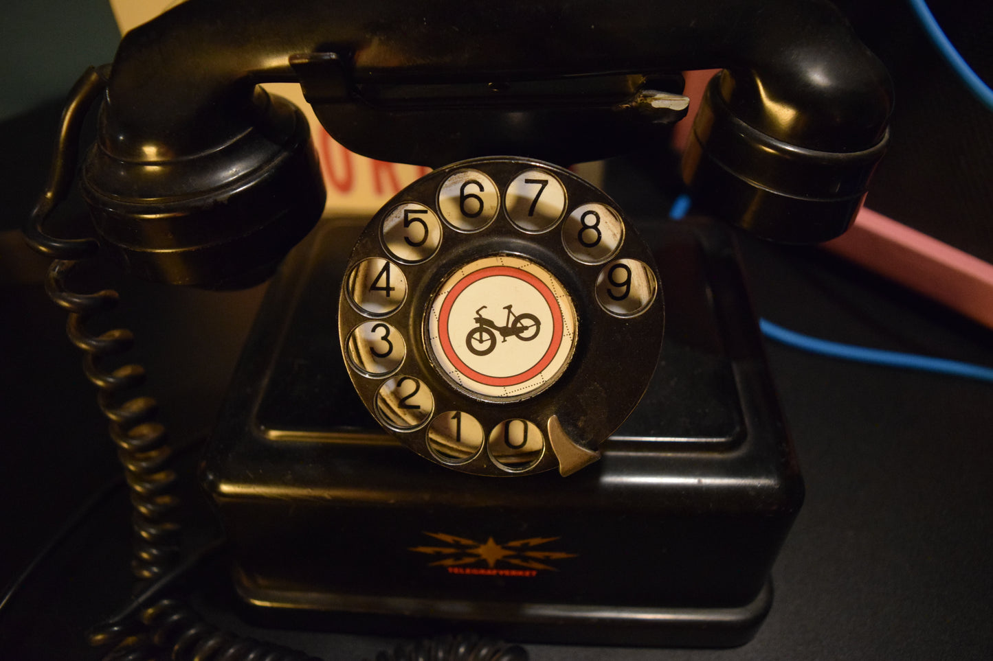 Telephone Microphone - 1940s Metal Norway Telegrafverket
