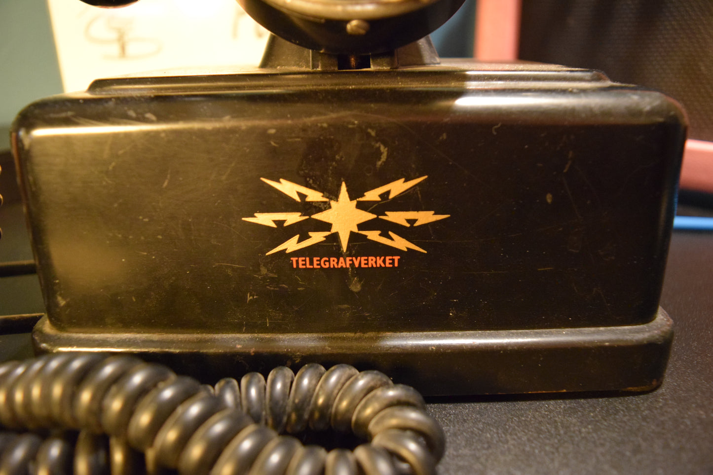 Telephone Microphone - 1940s Metal Norway Telegrafverket