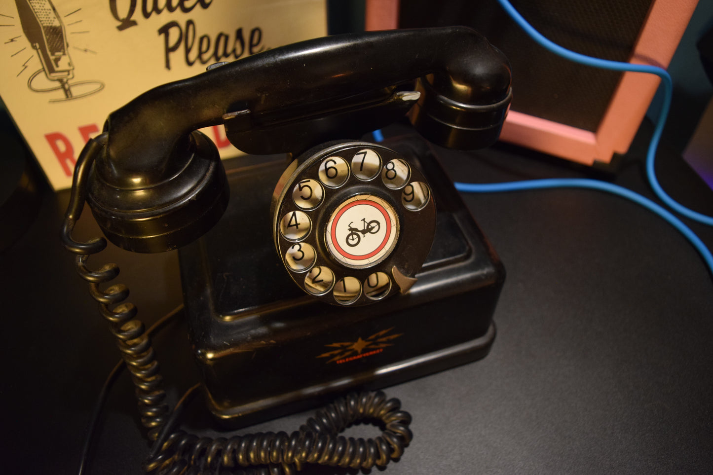 Telephone Microphone - 1940s Metal Norway Telegrafverket