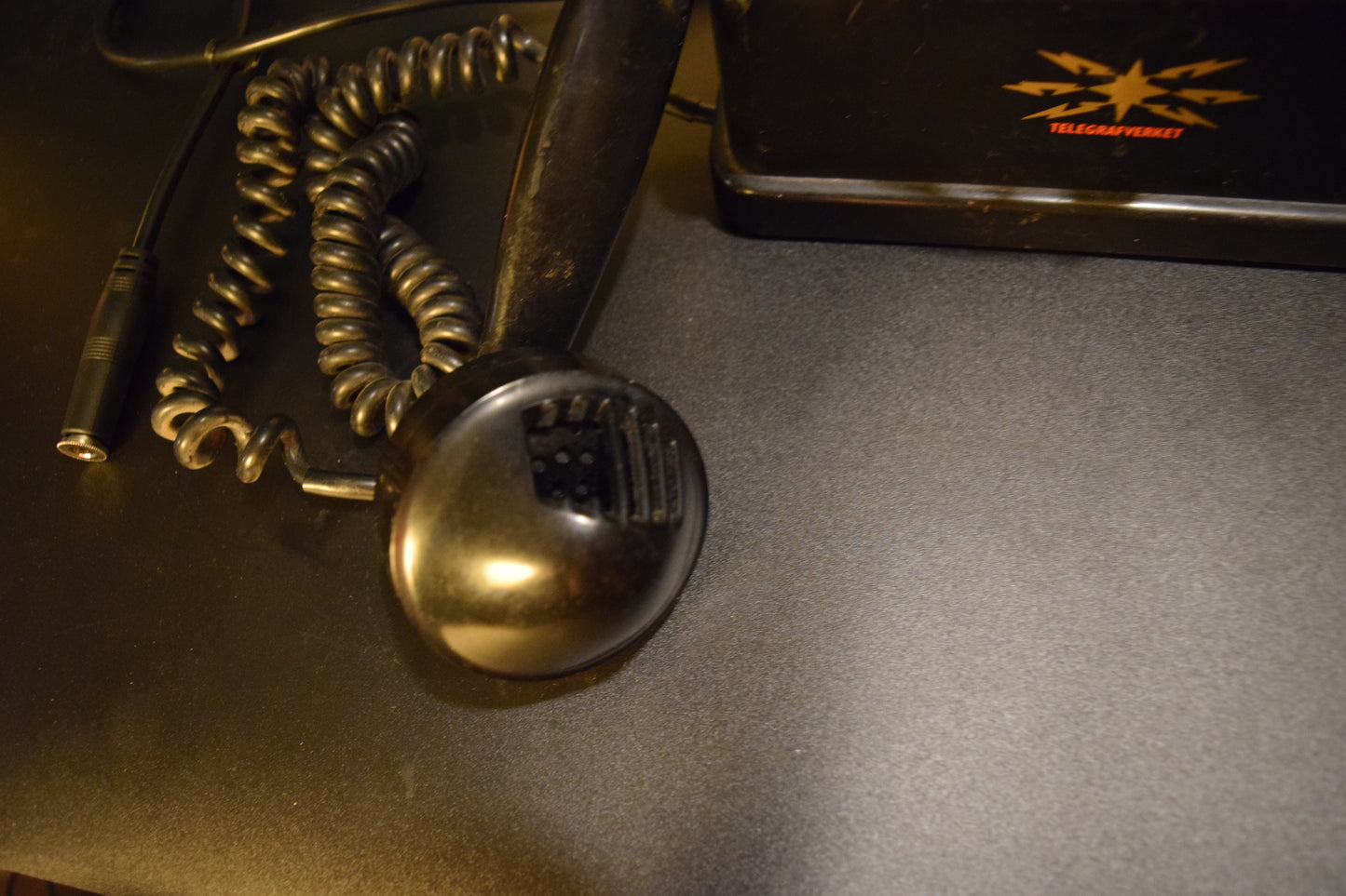 Telephone Microphone - 1940s Metal Norway Telegrafverket