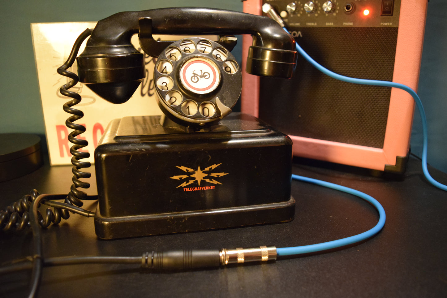 Telephone Microphone - 1940s Metal Norway Telegrafverket