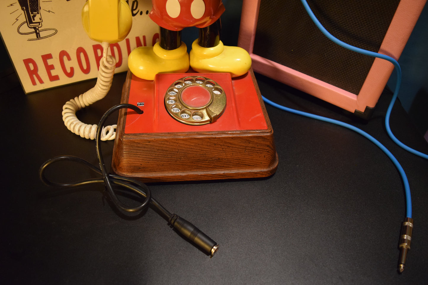 Telephone Microphone 1976 Mickey Mouse Rotary Dial