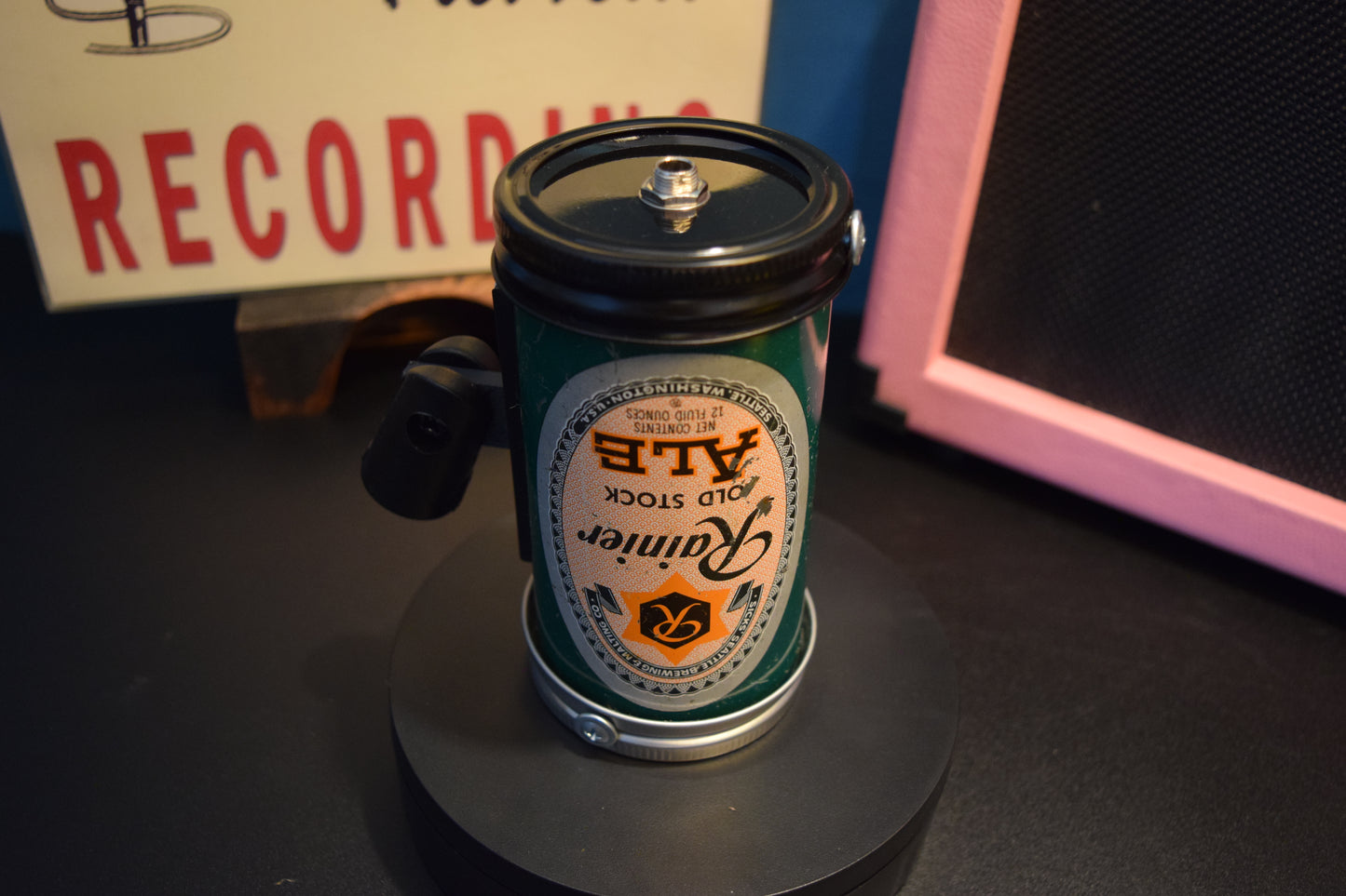 Lo Fi Beer Can Microphone - 1950s Boeing Wind Tunnel Old Stock Rainier
