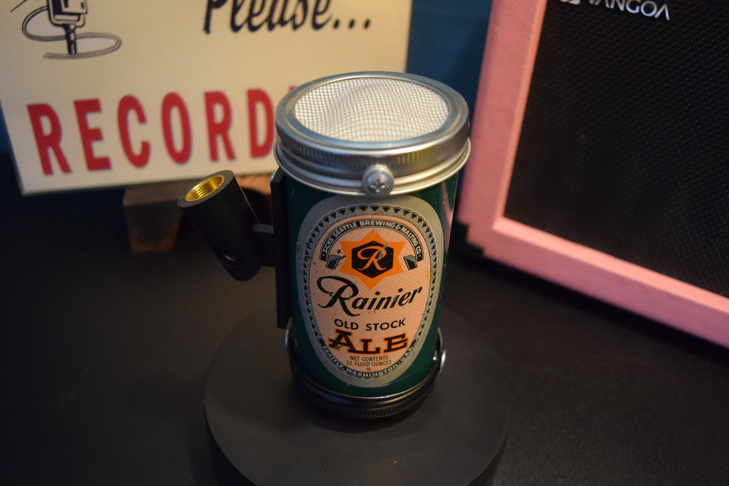 Lo Fi Beer Can Microphone - 1950s Boeing Wind Tunnel Old Stock Rainier