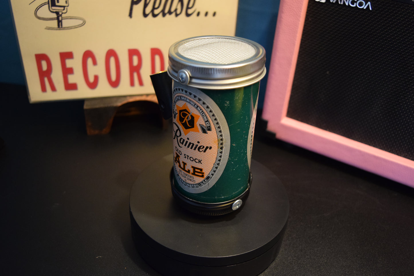Lo Fi Beer Can Microphone - 1950s Boeing Wind Tunnel Old Stock Rainier