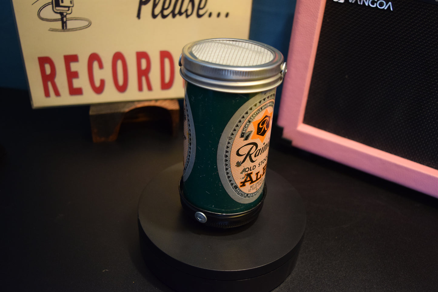 Lo Fi Beer Can Microphone - 1950s Boeing Wind Tunnel Old Stock Rainier