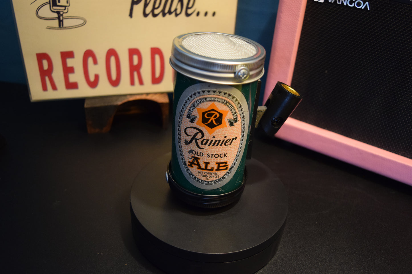 Lo Fi Beer Can Microphone - 1950s Boeing Wind Tunnel Old Stock Rainier