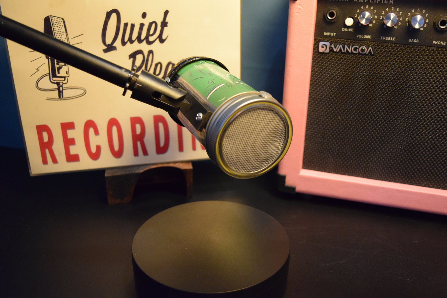 Lo Fi Beer Can Microphone - 1950s Boeing Wind Tunnel Rainier, Light Green Paul Bunyan