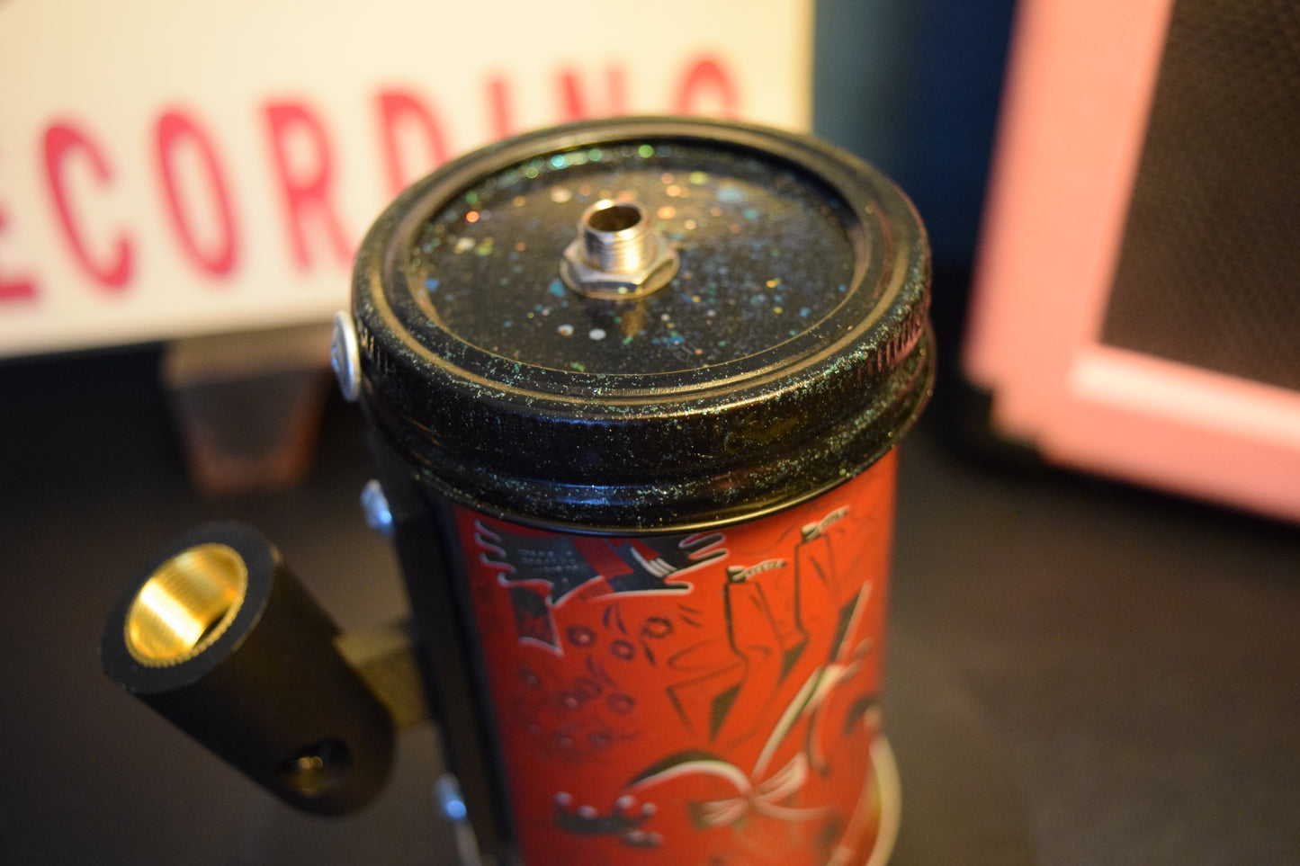 Lo Fi Beer Can Microphone - 1950s Boeing Wind Tunnel Rainier, Red BBQ House Sunset Party