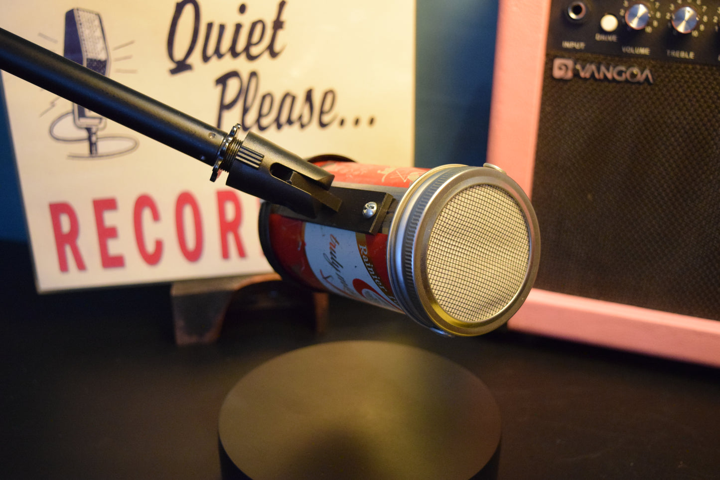 Lo Fi Beer Can Microphone - 1950s Boeing Wind Tunnel Rainier, Red BBQ House Sunset Party