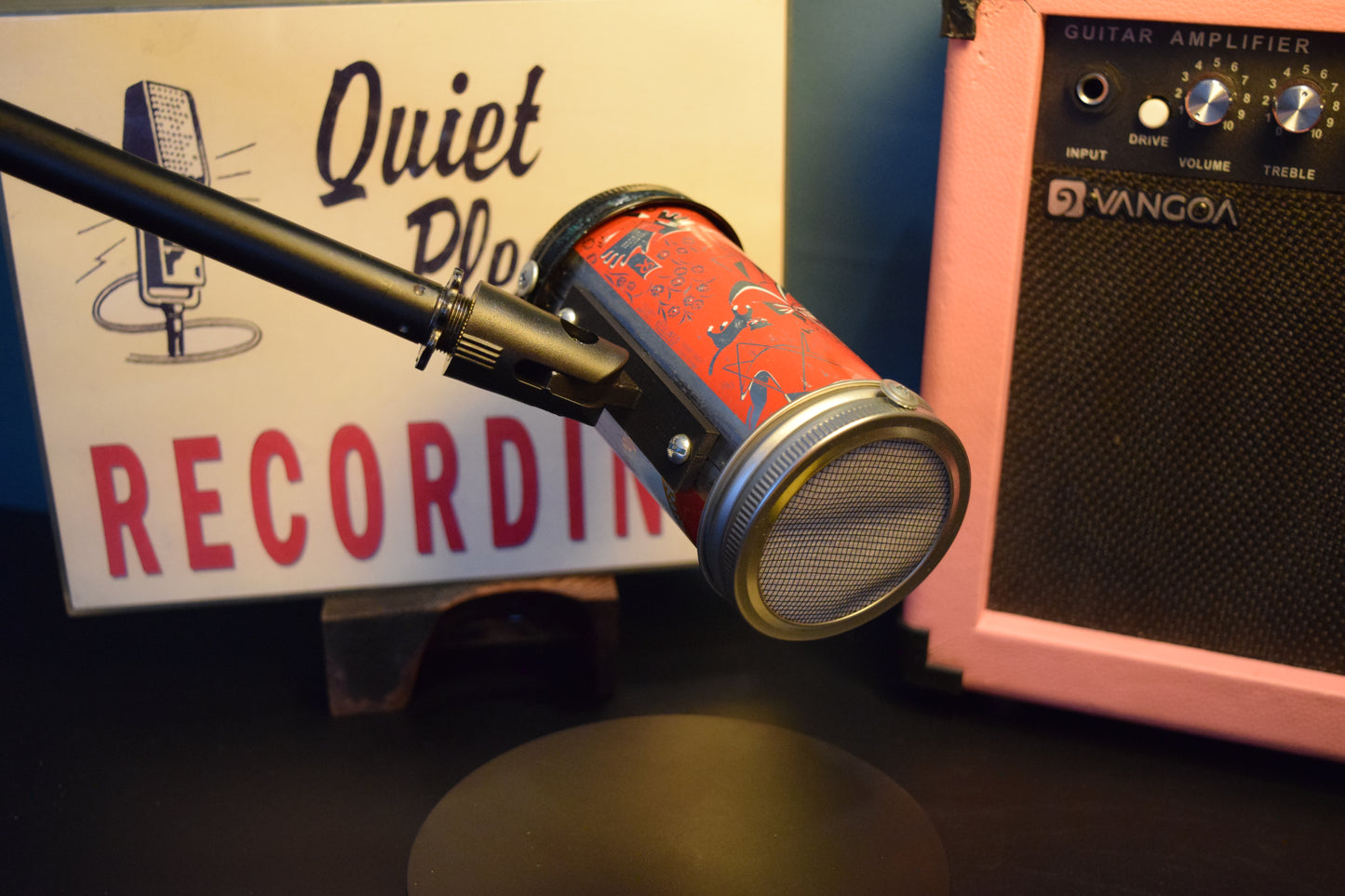 Lo Fi Beer Can Microphone - 1950s Boeing Wind Tunnel Rainier, Red BBQ House Sunset Party