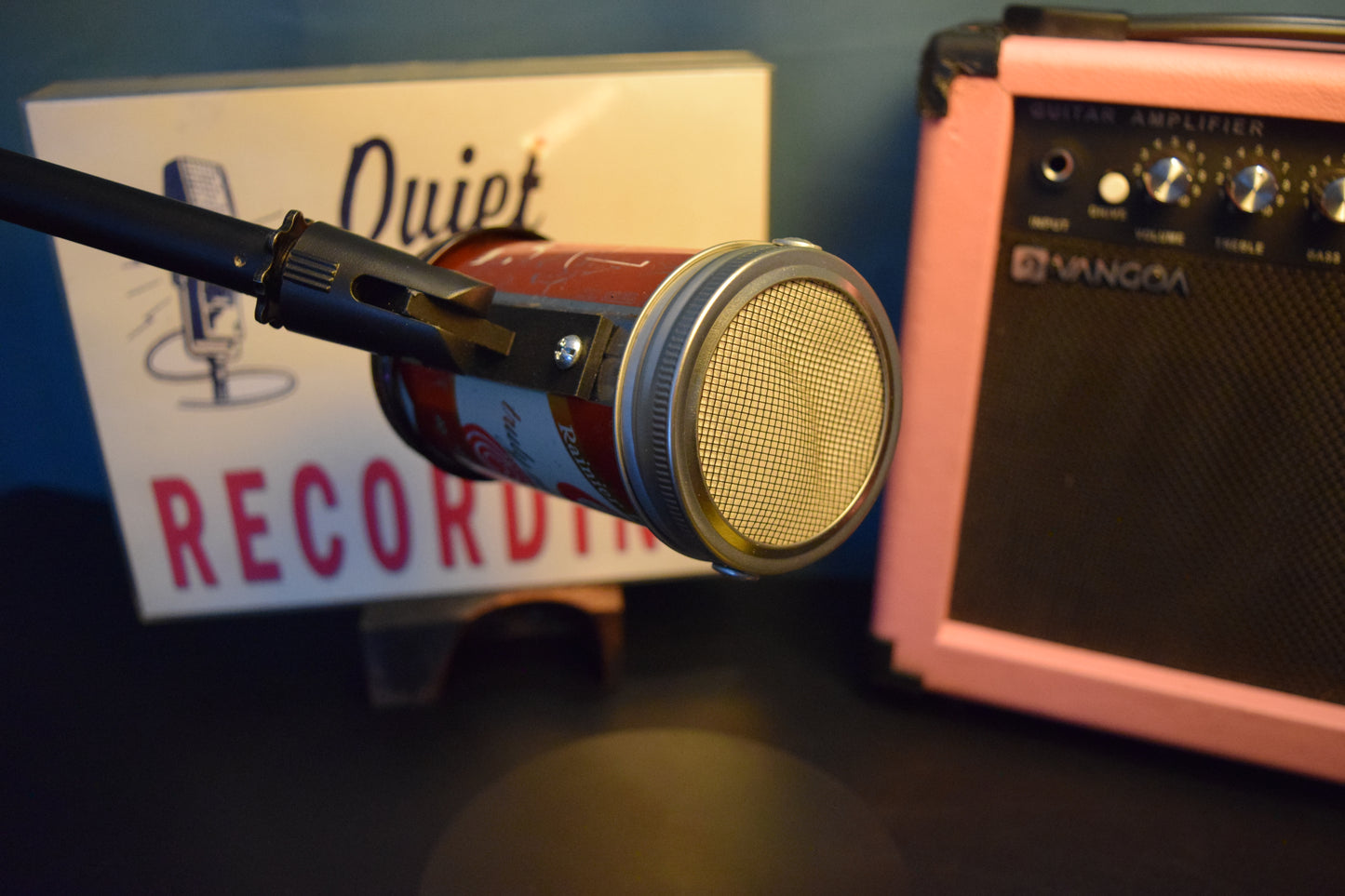 Lo Fi Beer Can Microphone - 1950s Boeing Wind Tunnel Rainier, Red Parlor and Board Games