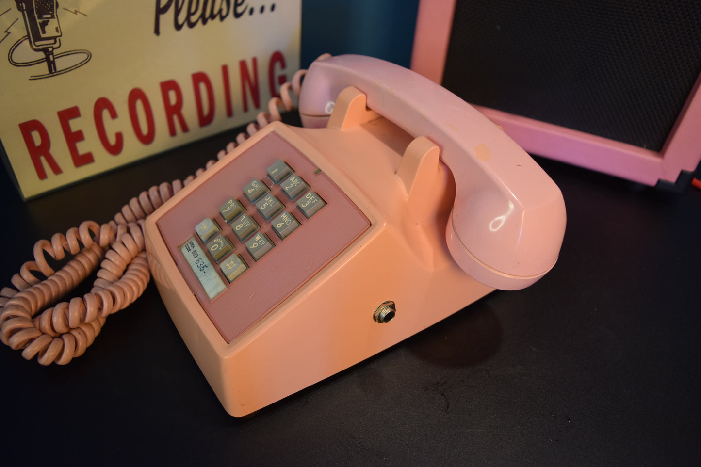 Telephone Microphone - Western Electric 2500 Pink