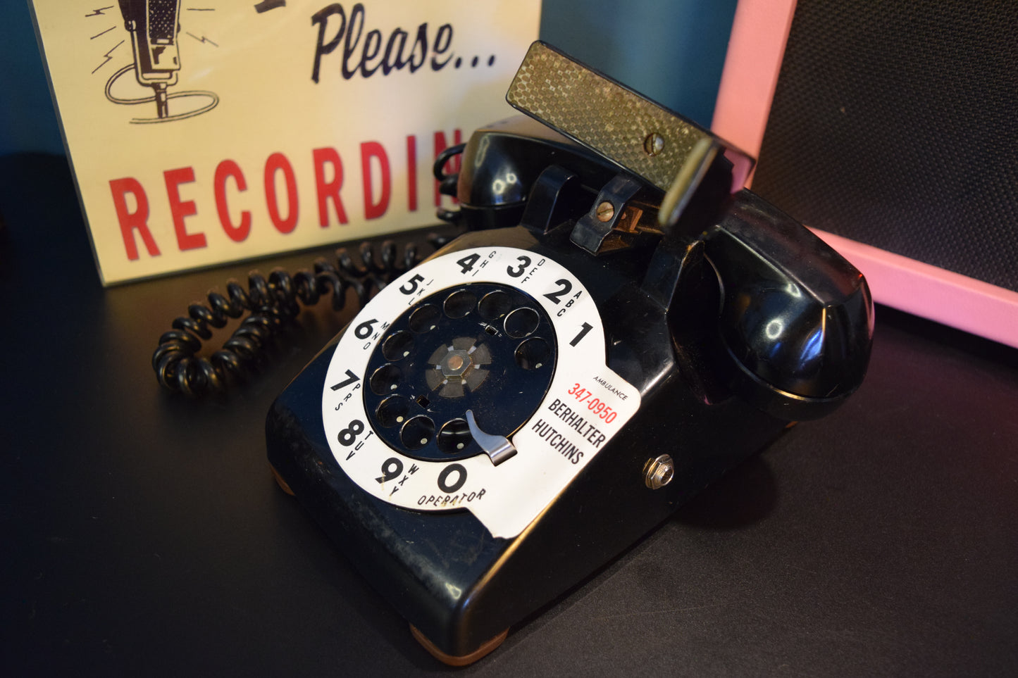 Telephone Microphone - Berhalter Funeral Home - Western Electric 500
