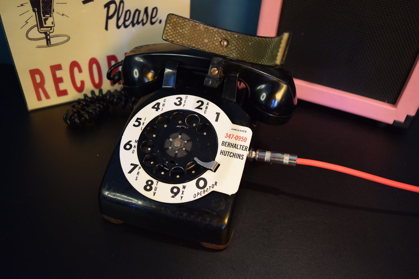Telephone Microphone - Berhalter Funeral Home - Western Electric 500