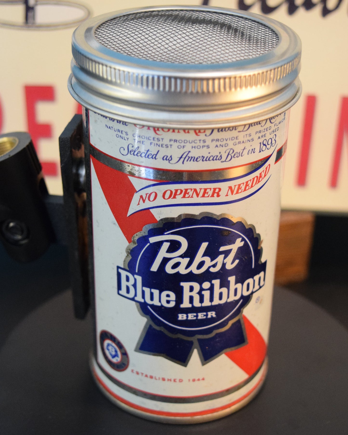 Lo Fi Beer Can Microphone - No Opener Needed Pabst Blue Ribbon PBR