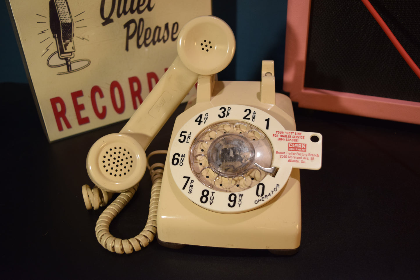 Telephone Microphone - Western Electric with Atlanta Trailer Dial Ring