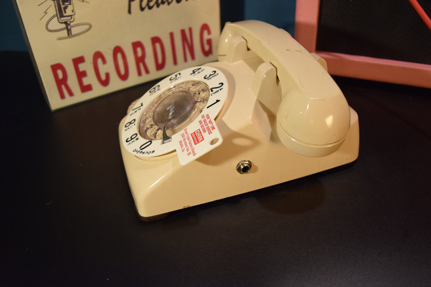 Telephone Microphone - Western Electric with Atlanta Trailer Dial Ring