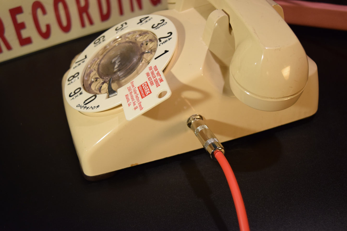 Telephone Microphone - Western Electric with Atlanta Trailer Dial Ring