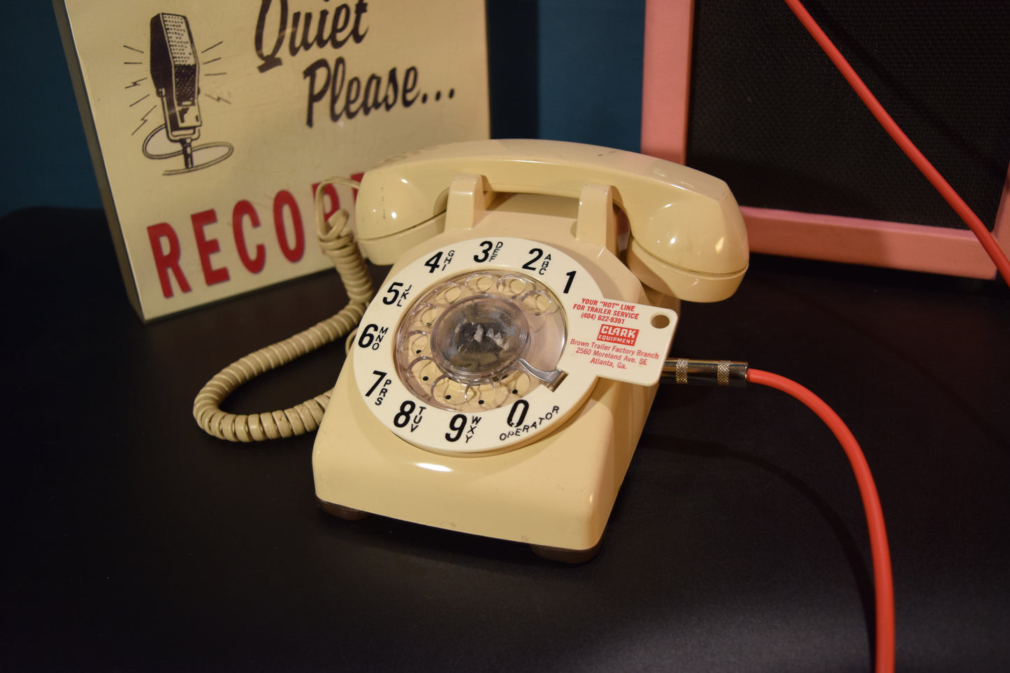 Telephone Microphone - Western Electric with Atlanta Trailer Dial Ring
