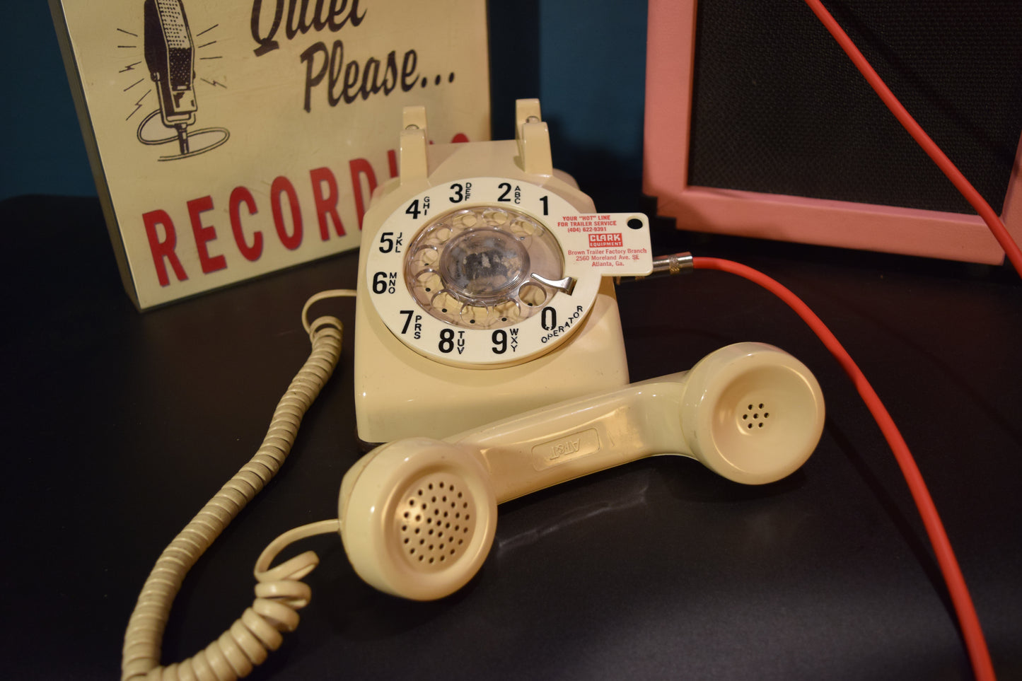 Telephone Microphone - Western Electric with Atlanta Trailer Dial Ring
