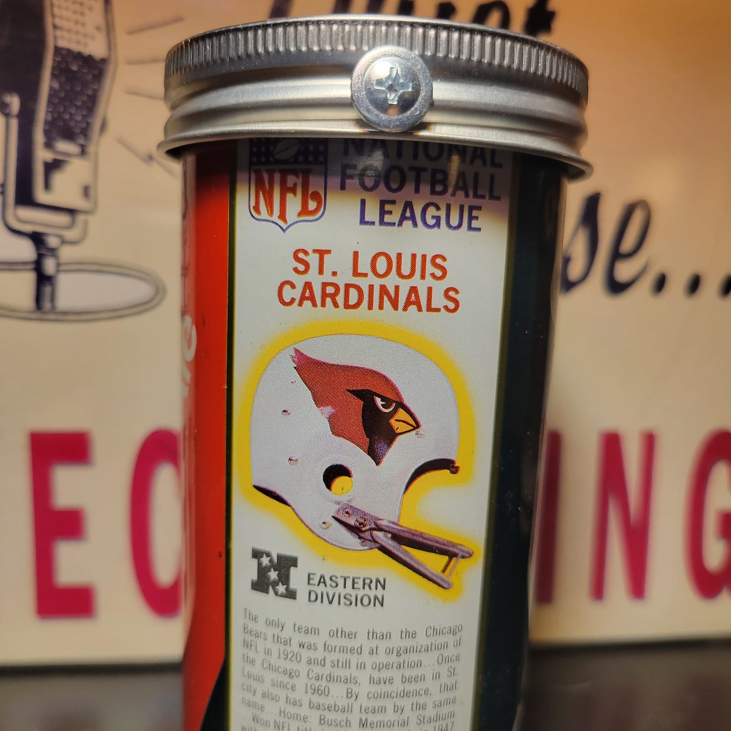 Lo Fi Soda Can Microphone - 1976 NFL St. Louis Cardinals