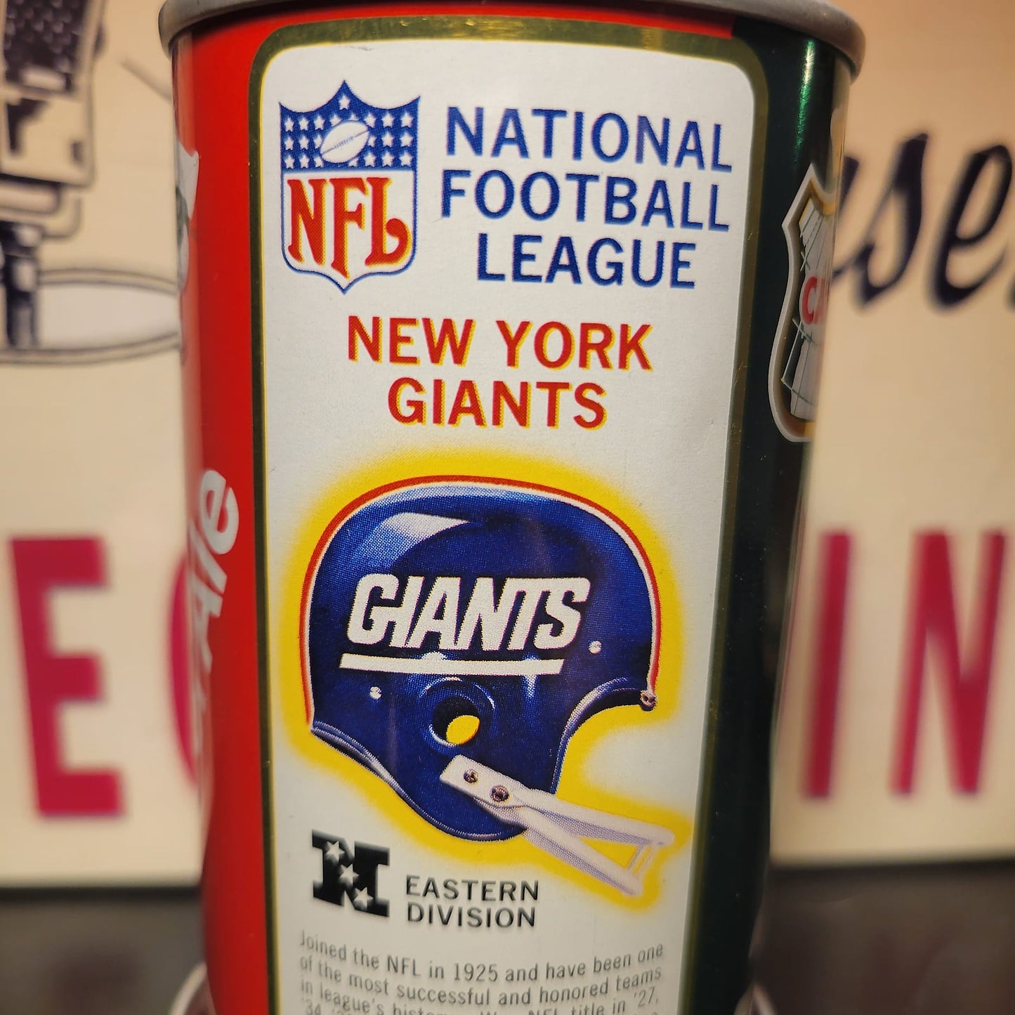 Lo Fi Soda Can Microphone - 1976 NFL New York Giants