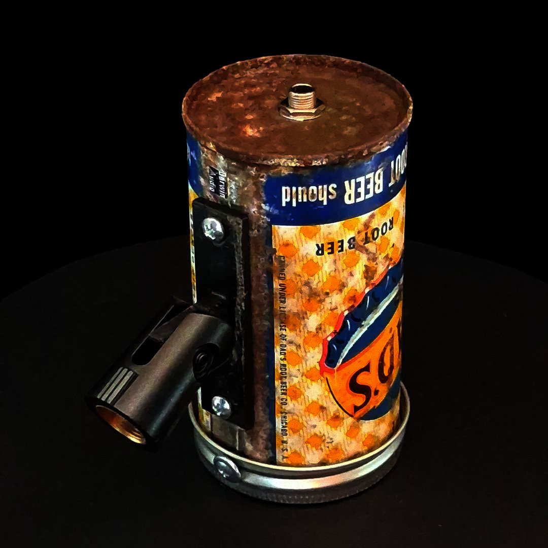 Lo Fi Soda Can Microphone - Rusty Dad's Root Beer