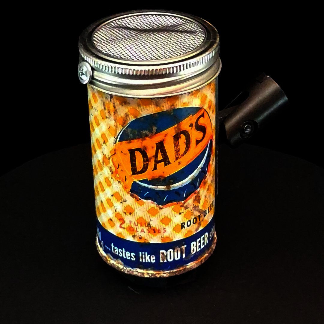 Lo Fi Soda Can Microphone - Rusty Dad's Root Beer