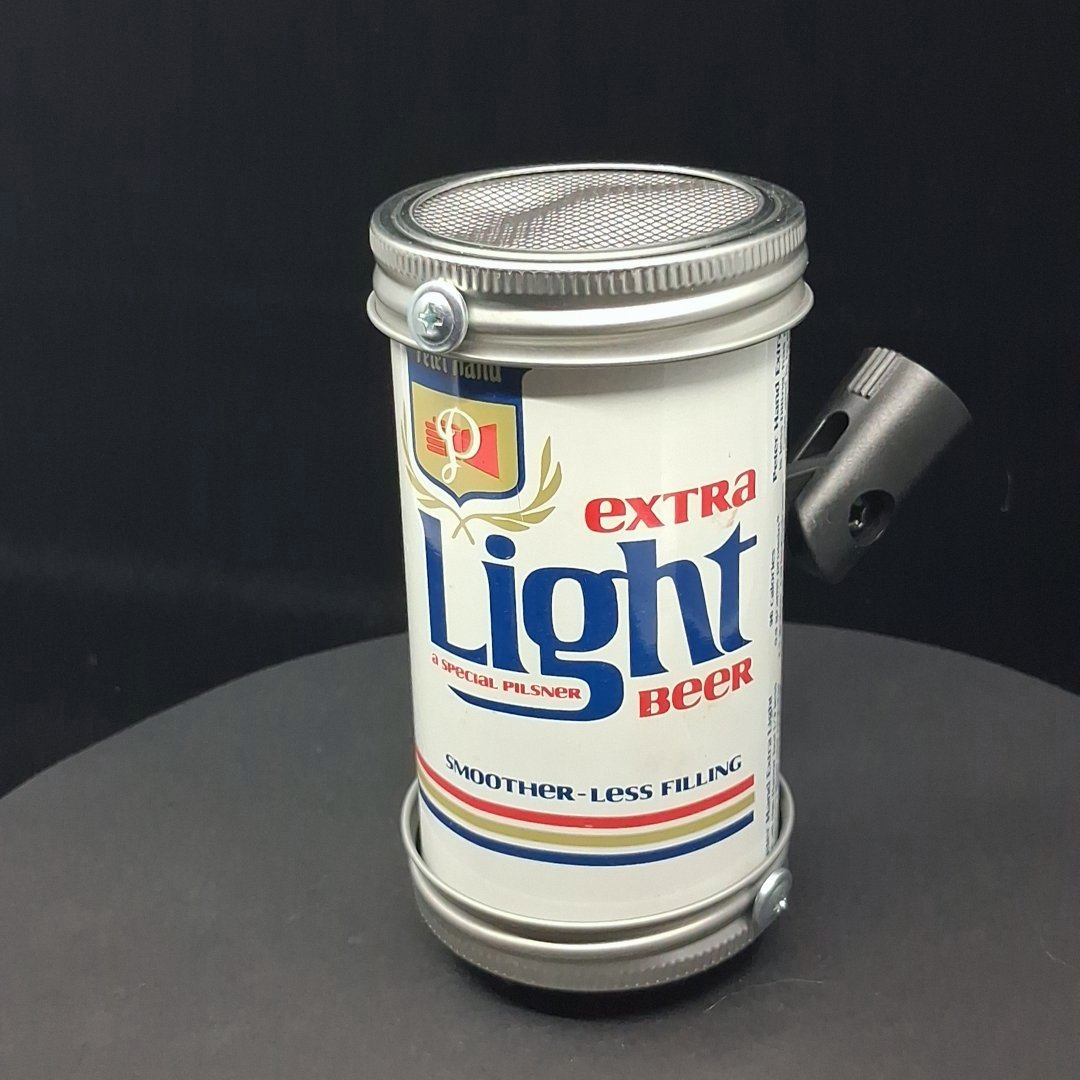 Lo Fi Beer Can Microphone - Chicago Peter Hand Light