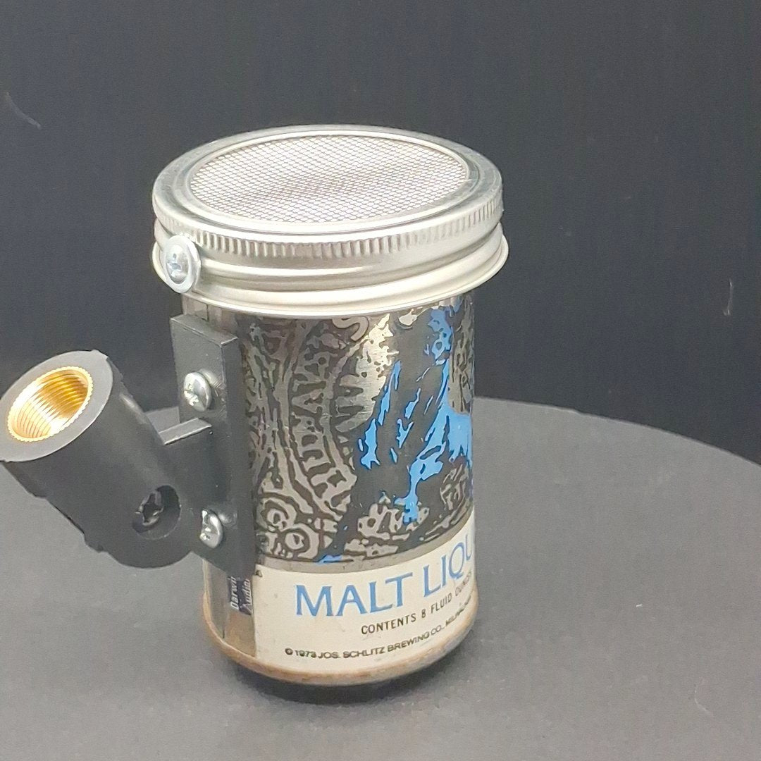 Lo Fi Beer Can Microphone - Blue Bull Tiny 8oz Schlitz