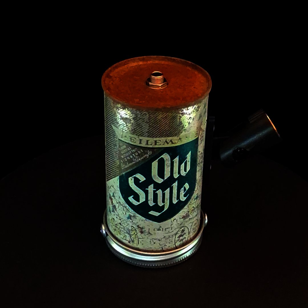 Lo Fi Beer Can Microphone - Rusted Heileman's Old Style