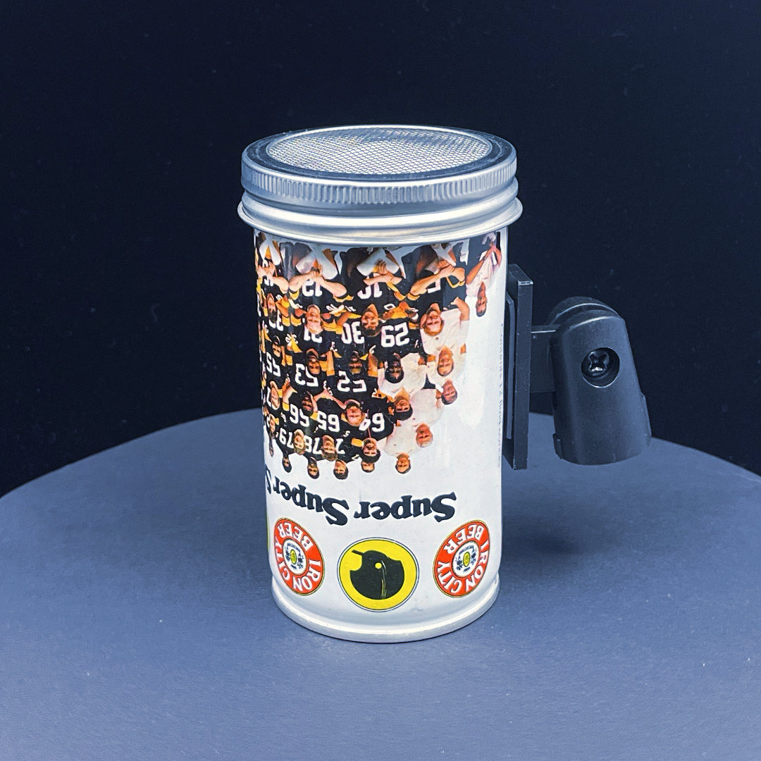 Lo Fi Beer Can Microphone - 1979 Pittsburgh Super Steelers