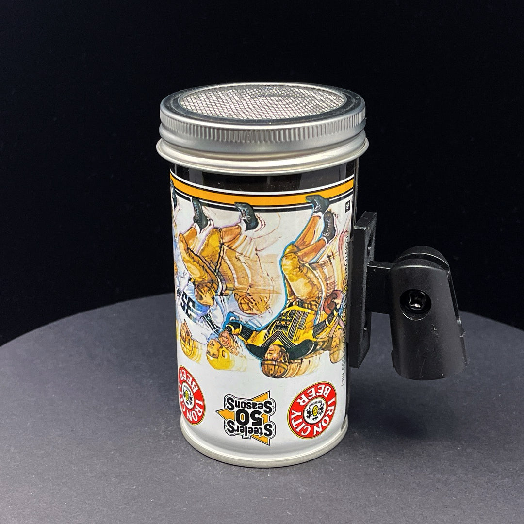 Lo Fi Beer Can Microphone - Pittsburgh Steelers 50 Years